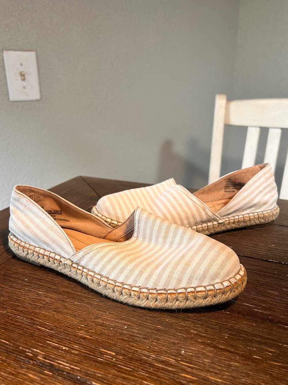 Born Drilles espadrille jute flats size 7.5